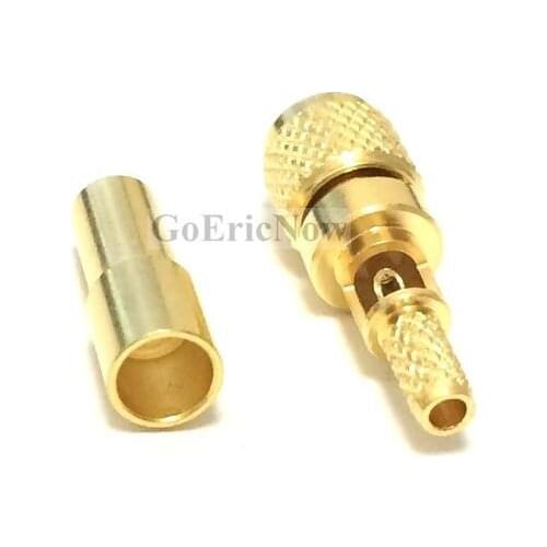 10 pcs Gold plated/Nick Plated M5 male plug microdot connector crimp for RG316 RG174 Coaxila cable