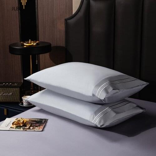 100% Cotton high-grade Solid Color 600TC Pillow Case Home hotel pillow cover Brief Style Pillowcase 48*74cm