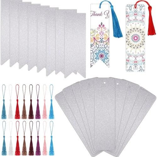 16pcs/lot Blank Sublimation 152*38*0.55mm Metal Bookmark DIY Printing Sublimation Ink Transfer Paper