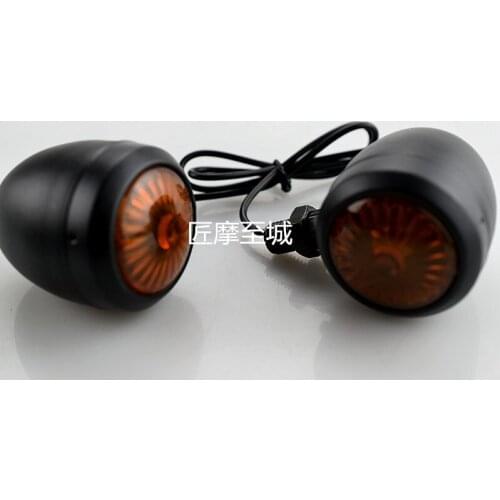 2Pcs Black / silver Bullet Scooter Universal Motorcycle Turn Signal Indicators Light Lamp Blinkers Bulb Amber For Motor Scooter