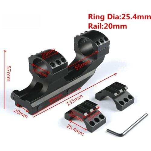 3 Screw 25.4 mm Diameter Rings Mount fit for 20 mm Picatinny Rail Mount Gun Accessory for Tactical Hunting