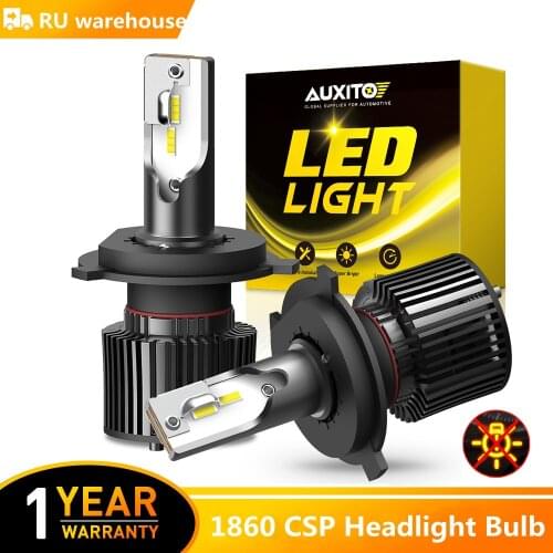 AUXITO Turbo Led H4 Low Beam High beam Headlights 9005 HB3 9006 HB4 CSP H8 H11 H7 Led Canbus 360 Car Lamp For Honda Civic Accord