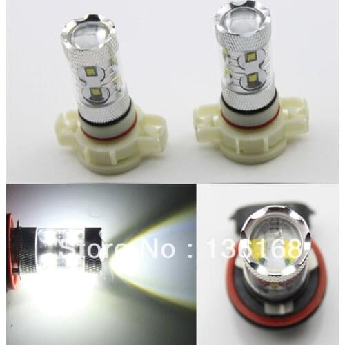 Free Shipping 2x 5202 H16 50W White High Power Cree Chips Led Car Fog H16 50W car lighting Led PS19W Bulbs