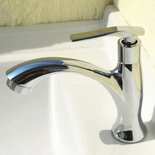 Free shipping Hot selling single level basin faucet with Zinc alloy bathroom basin faucet by single hole deck mouted basin tap
