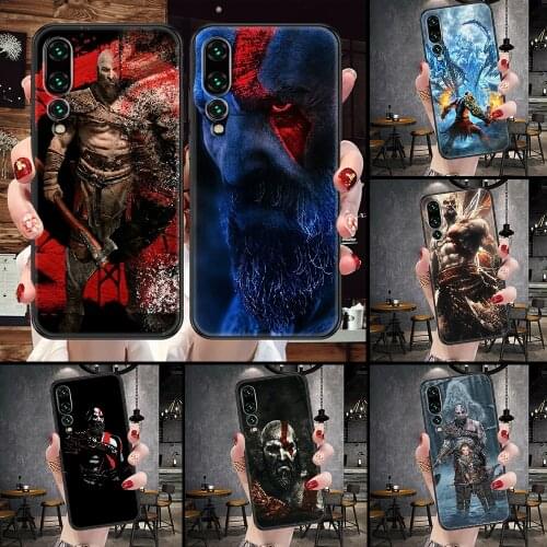 Game GOD OF WAR Phone Case For Huawei P Mate P10 P20 P30 P40 10 20 Smart Z Pro Lite black luxury Etui soft coque 3D funda trend