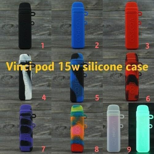 10pcs Texture Cover Silicone Case for New Voopoo Vinci Pod 15W 800mAh Rubber Protective Sleeve Wrap Leather Skin Shell