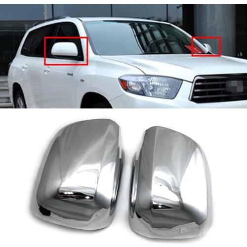 For Toyota Highlander 2001-2007 Chrome ABS Car Side Rearview Mirror Cover Trim 2001 2002 2003 2004 2005 2006 2007