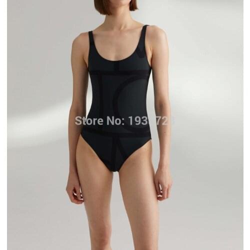 ElfStyle Latest Letter & Geometric Print One Piece - Summer Beach Holiday 1 Piece