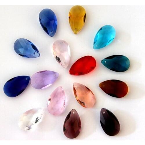 Chandelier Crystals Prism 100pcs/lot Mixed Color 38mm Crystal Pendant Glass Lighting Suncatchers For Home Decoration DIY Part