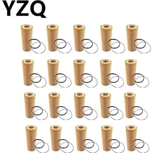 20PCS Engine Oil Filter For Audi A4 A5 A6 A7 A8 S5 Q5 Q7 For Porsche Cayenne For VW Touareg 06E115562C 06E115466 Fuel Filter Kit