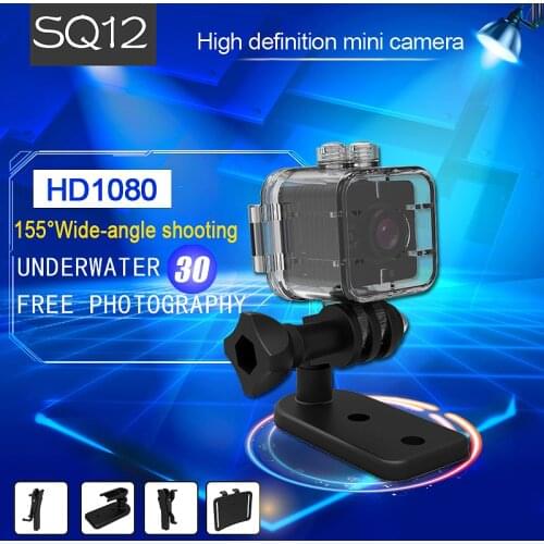 MINI Camcorder SQ12 Mini Camera degree wide-angle lens HD 1080P Wide Angle DVR SQ12 Mini Sport video camera PK SQ11 Waterproof