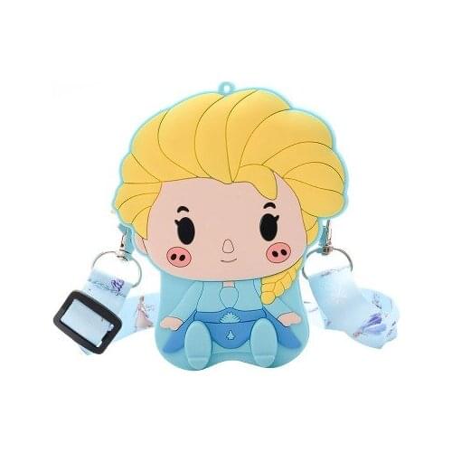 Disney childrens cartoon Minnie Mickey girl frozen princess new fashion messenger handbag shoulder bag silicone coin purse