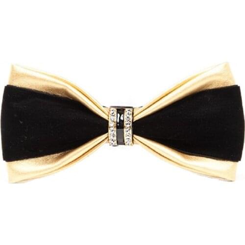 Slap-Up Bow Tie Men Fashion PU Diamond Bowtie Wedding Party Business Gift Butterfly Gentelmen Women Dinner Neckwear Colorful