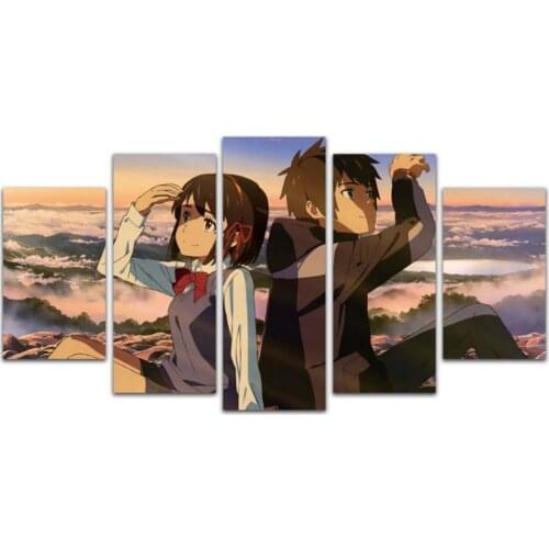 Wall Artwork Home Decorative Canvas Print 5 Panel Animation Hunter Painting Modern Style Living Room Modular Pictures Framework