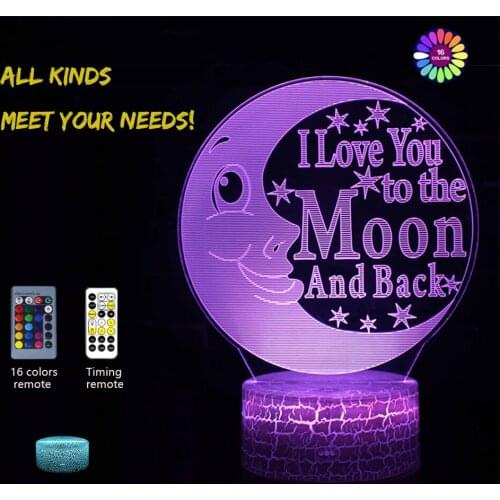 LED Lights For Home Desktop Lights Moon Stars Night Lights USB 3d Lamp Lamps Living Room Desk Modern Double Bedroom Deco Bedside