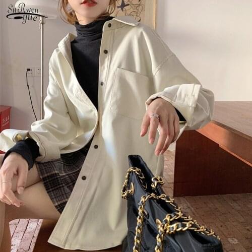 New Cotton Plus Size Shirts for Women Solid Turn Down Collar Vintage Women Blouse and Tops Long Sleeve Female Shirts Blusa 12812