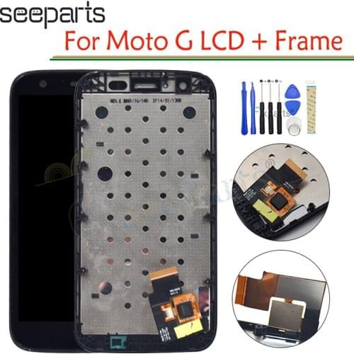 New LCD For Motorola Moto G Lcd XT1032 ZT1033 Display Screen With Touch For Moto G LCD CWith Frame Assembly Replacement Parts