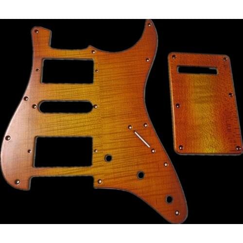 Flame maple STRAT GUITAR HSH Pickguard and back caver Backplate