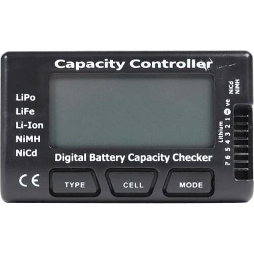 RC CellMeter-7 Digital Battery Capacity Checker Durable and Portable Practical Screen Display for Nicd NiMH LiPo LiFe Li-ion