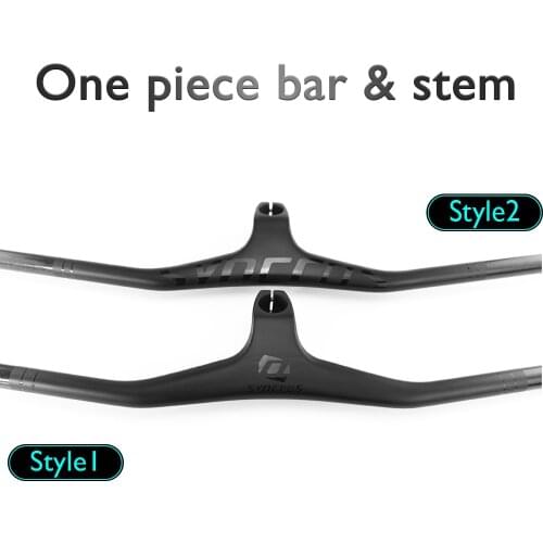 Syncros Full Carbon Fiber Mountain Bike Handlebar Integrated MTB Parts FRASER IC SL -17 Degree +7 Degree Bicycle Handlebar