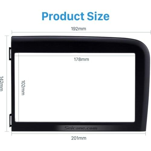 Seicane Double Din Install Dash Bezel Trim Kit for 2001-2006 Volvo S80 Dash Kit DVD GPS Decorative Frame Dashboard Panel
