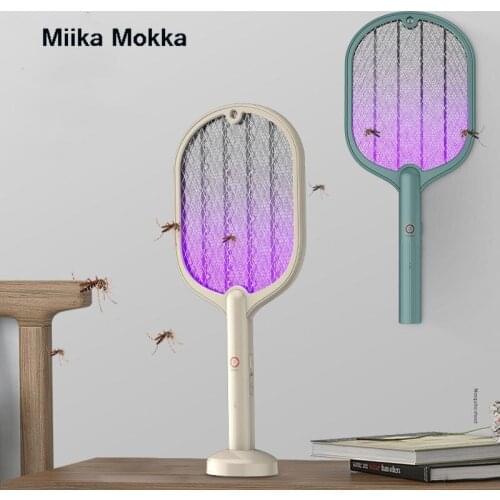 Two-in-One LED Trap Mosquito Killer Lamp 3000V Electric Bug Zapper USB Rechargeable Summer Fly Swatter Trap Flies Insect
