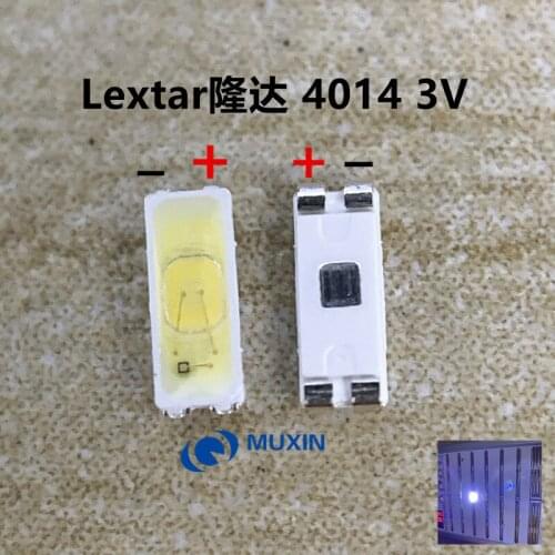 Lextar LED 500pcs Backlight Low Power LED 0.2W 4014 3V Cool white 15.5LM TV Application