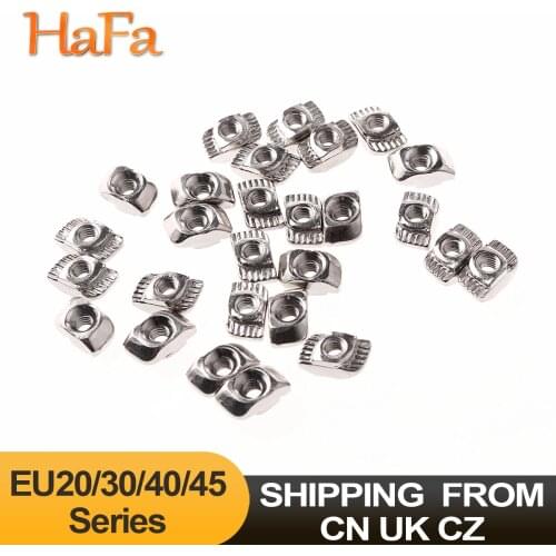 50PCS M3 M4 M5 M6 M8 T-nut Sliding T Nut Hammer Head Drop In Nut for EU 20 30 40 45 Series T-Slot Aluminum Extrusion Profile