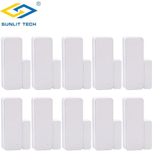 1/2/3/5/6/10pcs 433Mhz Wireless Window Door Magnet Sensor Detector Door OpenSensor for Home Burglar Security Smart Alarm System