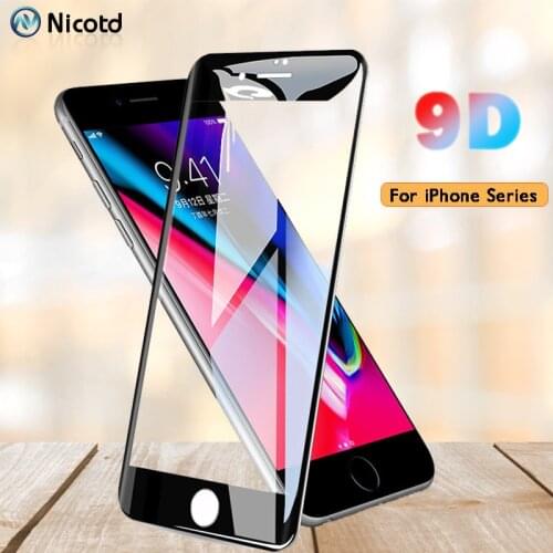 9D Full Tempered Glass For iPhone 8 7 Plus MAX XR 6 8Plus 6s X Screen Protector For iPhone 7 XR XS MAX 6.1 5.8 6.5 inch Film