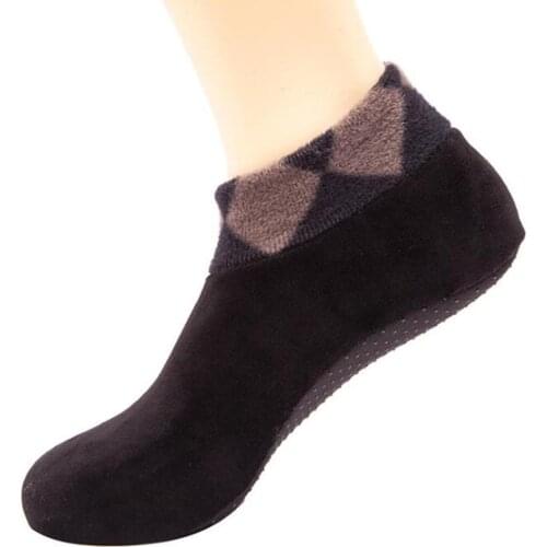 1 Pair Autumn Winter Childrens Non-Slip Unisex Polyester Socks Early Dducation Center Floor Socks Dot Rubber Adult Men Women