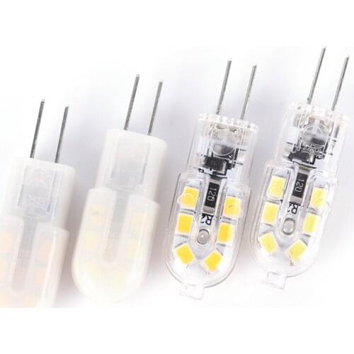1pc Hot Mini LED Bulb Milky/Transparent Cover Light Bombillas Replace Halogen LampMini G4 2W AC/DC 12V SMD2835