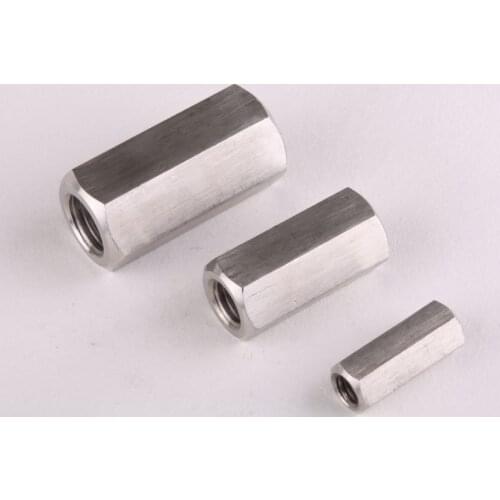 1PCS 304 Stainless Steel Hex Nut Screw Extension Connector For Connecting The Female Screw Nut M6*25mm