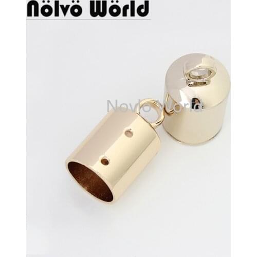 10-50 pieces 3 colors 17mm 5/8" bag purse string ends metal cap,purse handle cord end metal caps tassel ornament cap