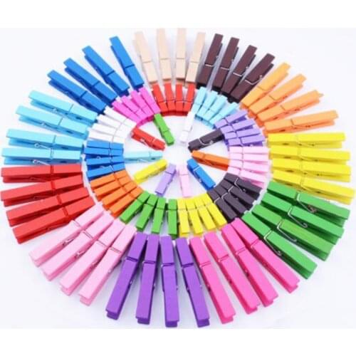 10pcs 2.8 inch Natural Wooden Clips Clothespins Photo Paper Peg Pin Craft Clips