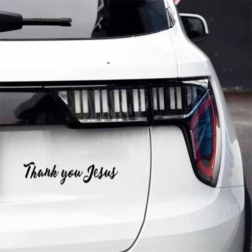 12.7CM*3.2CM THANK YOU JESUS Vinyl Car Motorcycle Sticker Decals Black/Silver C13-000187