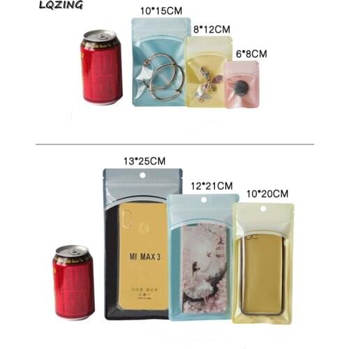 20Pcs Sealable Ziplock Packaging Bag Jewellry Pouch Reclosable Flat Plastic Zip lock Retail Bags For Gift Ornaments Accessory