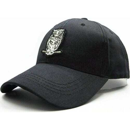 2019 Owl Animal Embroidery Cotton Baseball Cap Hip-hop Cap Adjustable Snapback Hats for Men and Women 169