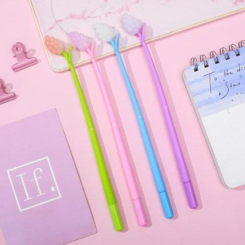 24Pcs Neutral Pen Korean Creative Changing Color Meet Light Grape Silicone Gel Ink Pen Cute Student Exam Writing Tools Wholesale