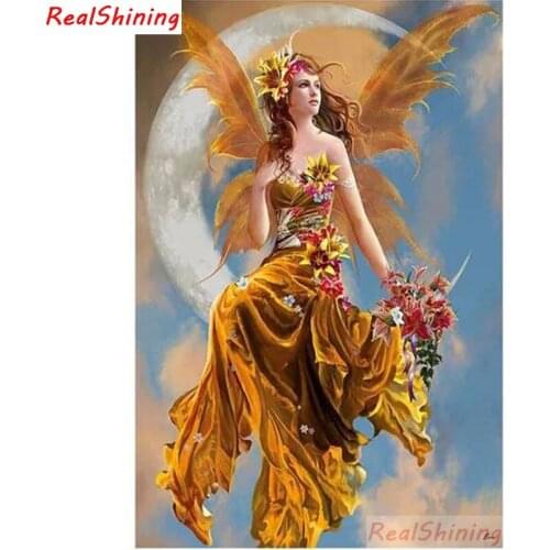 5D Diy Diamond Painting Cross Stitch full Square Diamond Embroidery Beautiful elf picture for room Decor H2002