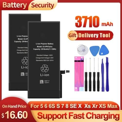 DEJI Battery For iPhone 6 6S S 7 8 SE X 5 5S 5C Xs Xr XS Max Replacement Original High Capacity Lithium Bateria