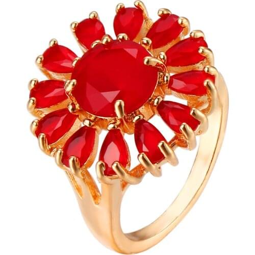 Bettyue Brand Delicate Champagne Gold Color Plant Ring Fashion Romantic Woman AAA Zircon Ring For Jewelry Wedding Gift Party