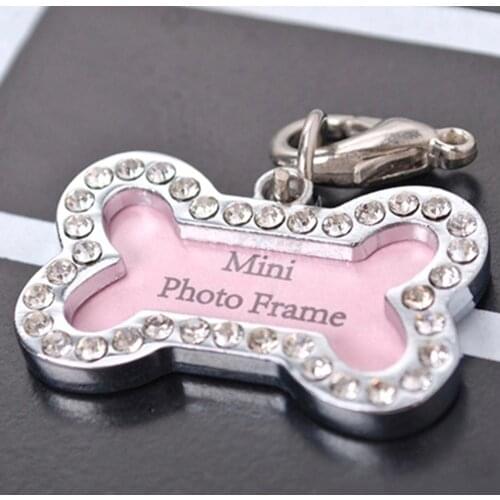 Bone Shape Pets ID Name Tag Address Pendant Dog Puppy Collar Anti-Lost Card Habitat Decor Dog Tag Habitat Décor