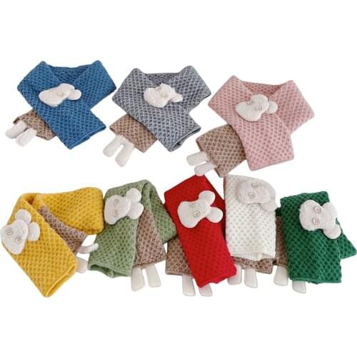 Childrens Scarf Warm Scarf Little Boy Girl Sweet Wind Cartoon Animal Decoration Color Matching