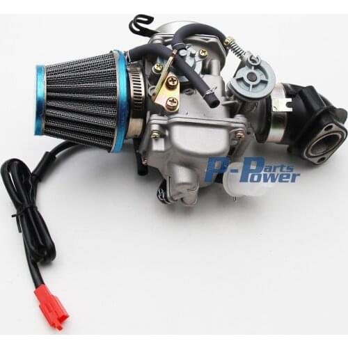 GY6 150cc Carburetor Carb Carby 24mm Scooter Air Filter Intake pipe Moped ATV Gokart Roketa Quad Taotao Sunl Tank