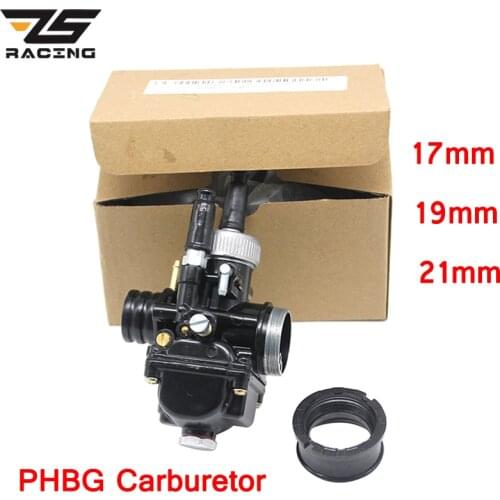 ZS Racing PHBG DS AD 17mm 19mm 21mm 17.5mm 19.5mm Carburetor For JOG50 JOG90 BWS100 Racing Motorcycle Fit On 50-100cc Engine
