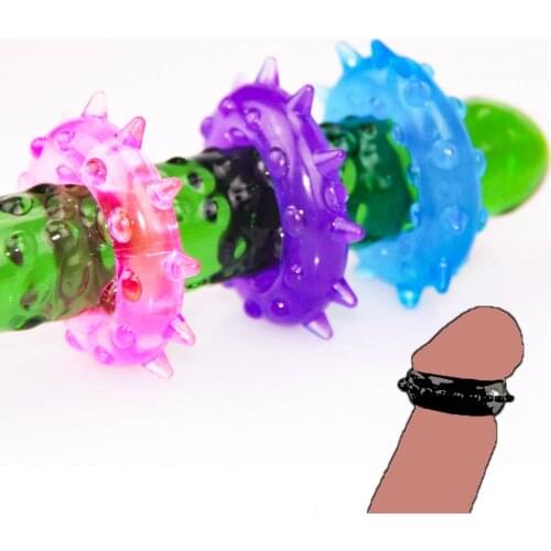 5pcs Special Shape Reusable Cock Ring Lasting Delay Ejaculation Time Gummy Penis Extend Rings Sex Toys For Man