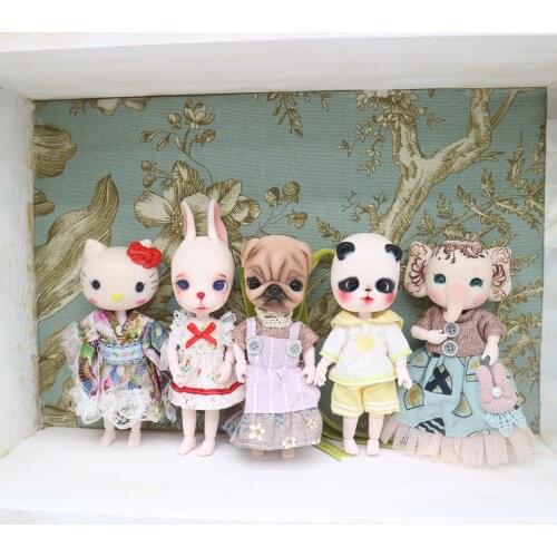 Animal Face ob11 dolls 1/8 Customized bjd dolls with animal heads