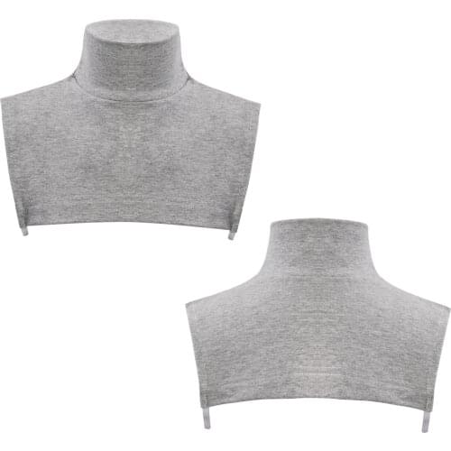 Kid Boys Girls Cotton Fake Collar Detachable Neck Warmer False Stand Collar Winter Turtleneck Faux Neck Cover Clothing Accessory