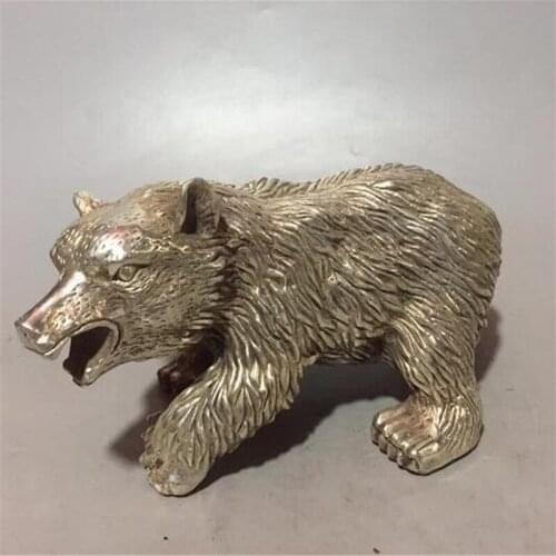 Pure copper bear ornaments polar bear ornaments dominate the world career success office living room feng shui decorations craft